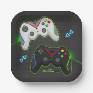 Plato De Papel Juego de video Nacimiento Gamer Boy
