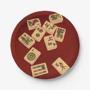 Plato De Papel Juego del Mah Jongg