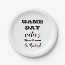 Juego Día Vibes Team Heart Texto personalizado