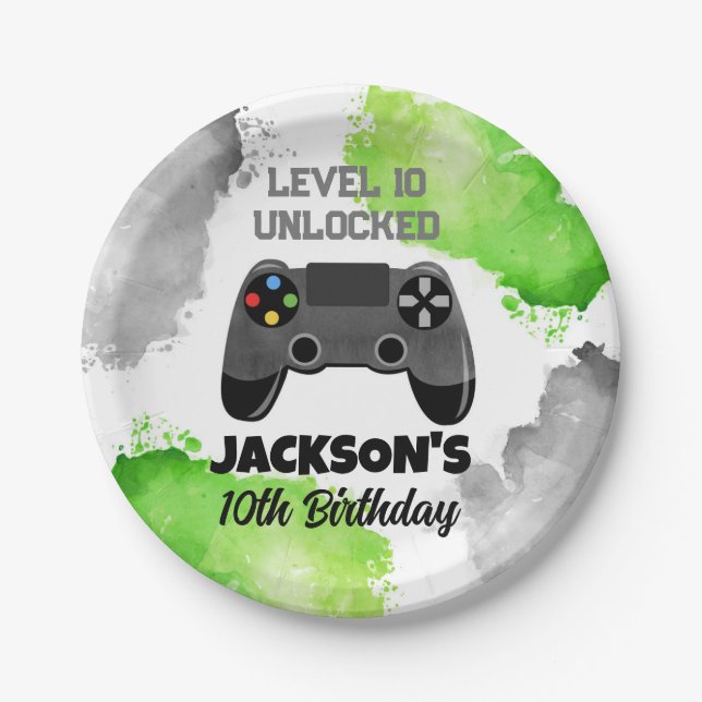 Plato De Papel Juego En Placas De Papel De Fiesta De Cumpleaños D (Anverso)