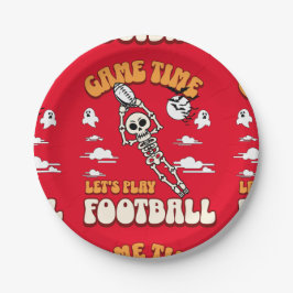 Plato De Papel Juego Vamos a jugar al fútbol Halloween Divertido