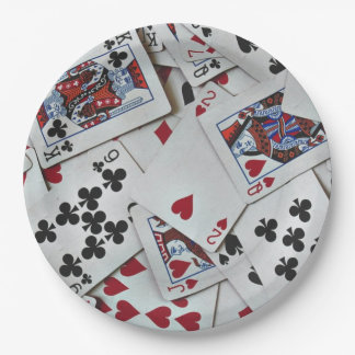 Plato De Papel Juegos de cartas de póquer Reina Rey