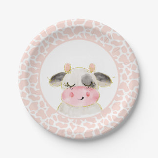 Plato De Papel Jugador de cumpleaños Plate Oink Moo Cockadoodledo