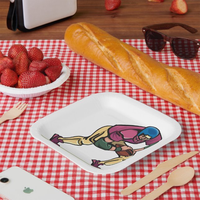 Plato De Papel Jugador de Fútbol de Gridiron (Subido por el creador)