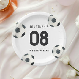 Plato De Papel Jugador de fútbol Jueves Cumpleaños