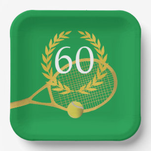 Plato De Papel Jugador de tenis Cumpleaños