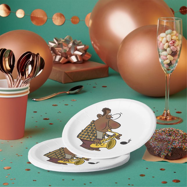 Plato De Papel Jugador saxofón (Subido por el creador)