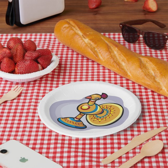 Plato De Papel Juguete de gallo mexicano (Subido por el creador)