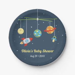 Plato De Papel Juguetes de cuna de espacio exterior lindo suminis