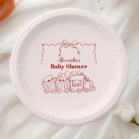 Juguetes de perro rosado doblan Baby Shower