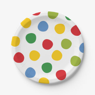 Plato De Papel Juguetes Juguetes Cumpleaños Primaria Polka Dots P