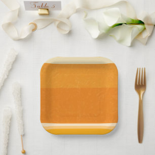 Plato De Papel Juicy Citrus Naranja Fruit Slice Colores