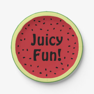 Plato De Papel Juicy Fun Watermelon Paper Plate