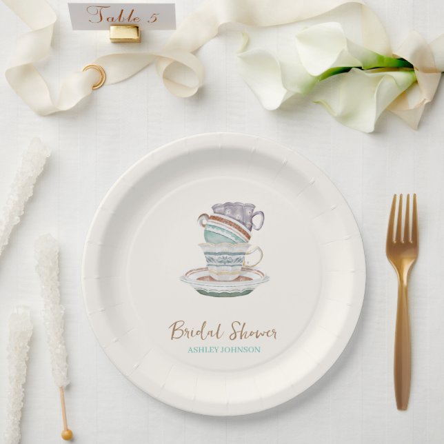 Plato De Papel JULIET Tea Set Fiesta Bridal Shower (Boda)