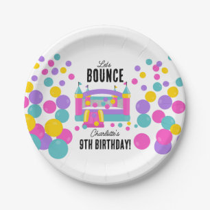 Plato De Papel Jumping Bouncy Castle Girls Birday Party