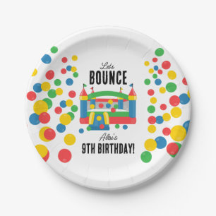 Plato De Papel Jumping Bouncy Castle niños rebotan fiesta de cump