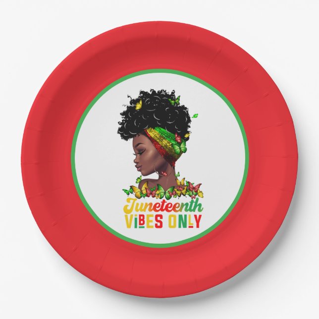 Plato de papel Juneteenth (Anverso)
