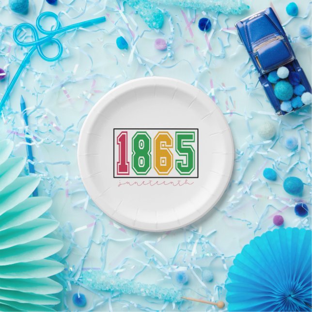 Plato De Papel Juneteenth - Historia Negra (Fiesta)