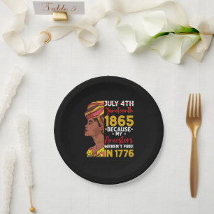 Plato De Papel Juneteenth Porque Mis Antepasados No Eran Libres 1