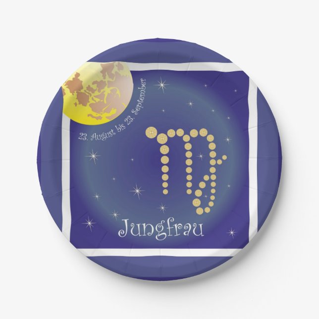 Plato De Papel Jungfrau 23. Agosto bis 23. Septiembre/Teller (Anverso)