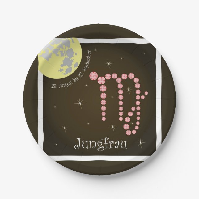 Plato De Papel Jungfrau 23. August bis 23. September / Teller (Anverso)