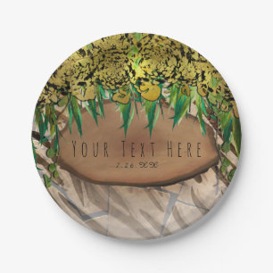 Plato De Papel JUNGLE FIESTA Gold Glam Animal Print Cumpleaños