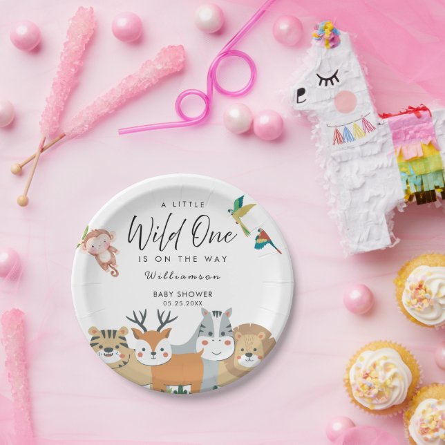 Plato De Papel Jungle Safari Baby Shower (Fiesta)