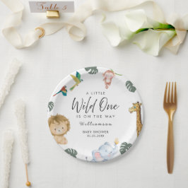 Plato De Papel Jungle Safari Baby Shower
