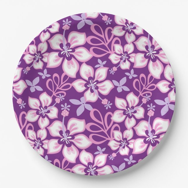 PLATO DE PAPEL JUNGLE SURF (PURPLE COMBO) (Anverso)