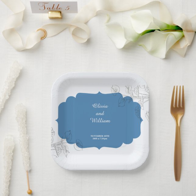 Plato De Papel Juntos por siempre (Boda)