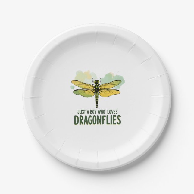 Plato De Papel Just a Boy who loves Dragonflies. Dragonflies Drag (Anverso)