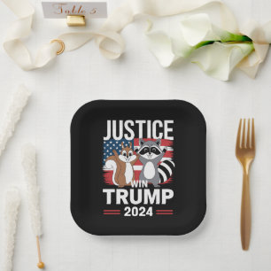 Plato De Papel Justicia Para Peanut Gana Trump 2024