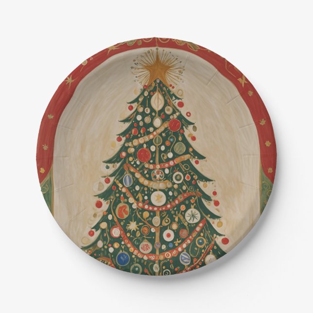 Plato De Papel Kaleidoscopio festivo (Anverso)