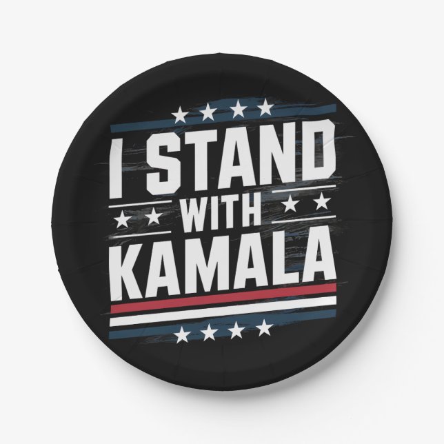 Plato De Papel Kamala Harris (Anverso)