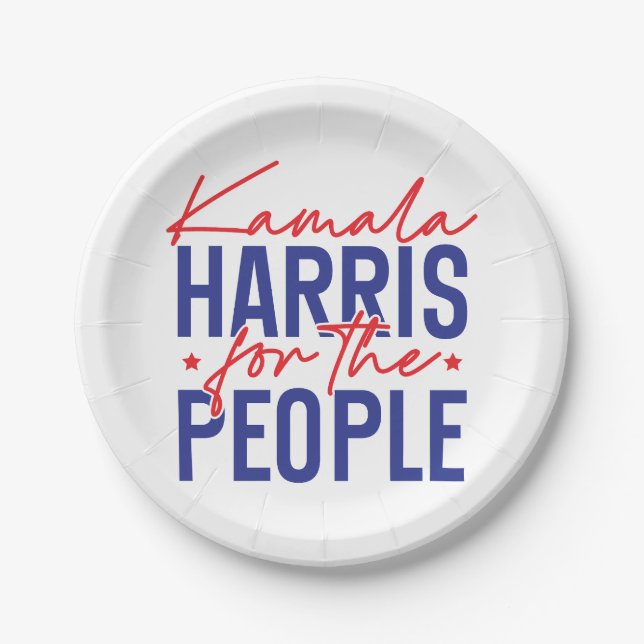 Plato De Papel Kamala Harris (Anverso)