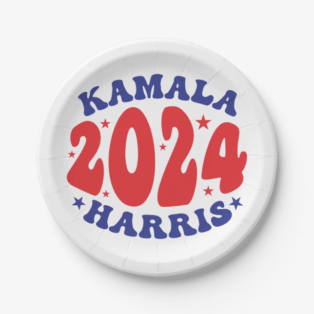 Plato De Papel Kamala Harris (Anverso)