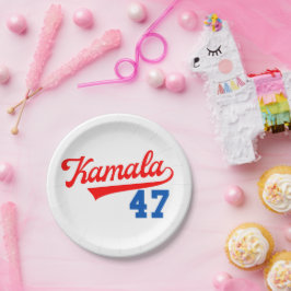 Plato De Papel Kamala Harris 47° - Presidente 47°