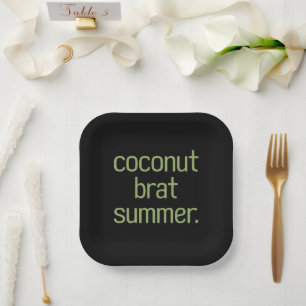Plato De Papel Kamala Harris Coconut Brat Summer 2024