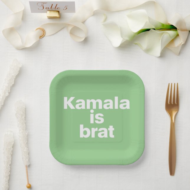Plato De Papel Kamala is Brat (Boda)