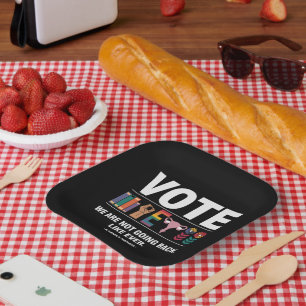 Plato De Papel Kamala No Regresaremos Como Feministas