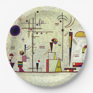 Plato De Papel Kandinsky - arte serio, divertido, abstracto, 