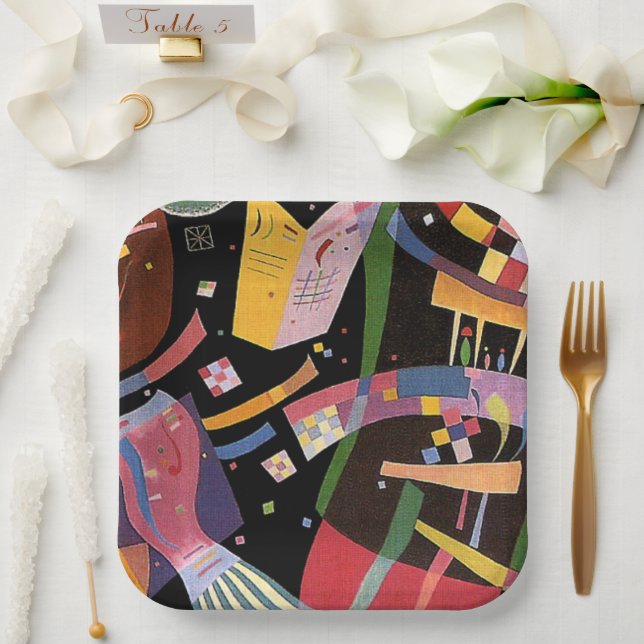 Plato De Papel Kandinsky - Composición X (Boda)