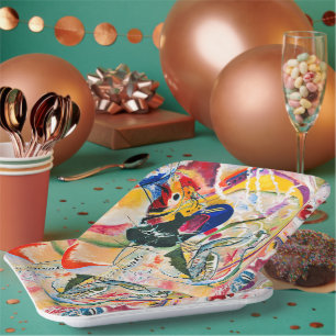 Plato De Papel Kandinsky - Improvisación 35,
