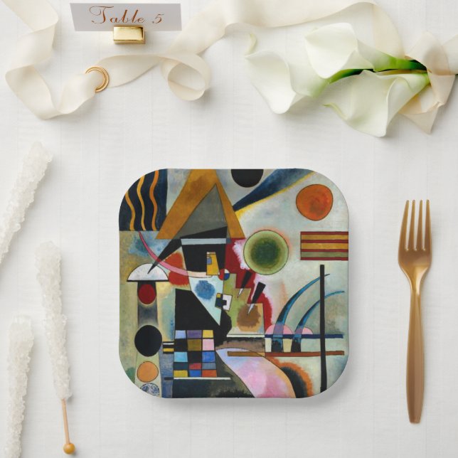 Plato De Papel Kandinsky - Swinging (Boda)
