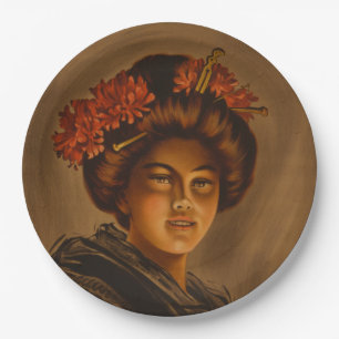 Plato De Papel Karama: Romance Japonés Actriz Geisha