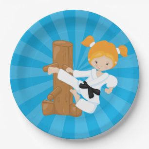 Plato De Papel Karate Kids