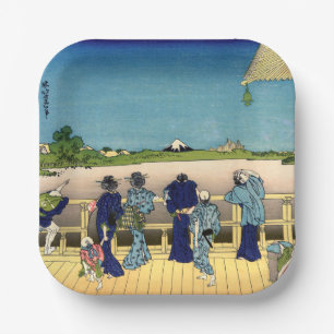 Plato De Papel Katsushika Hokusai - Salón Sazai, Templo 500 Rakan