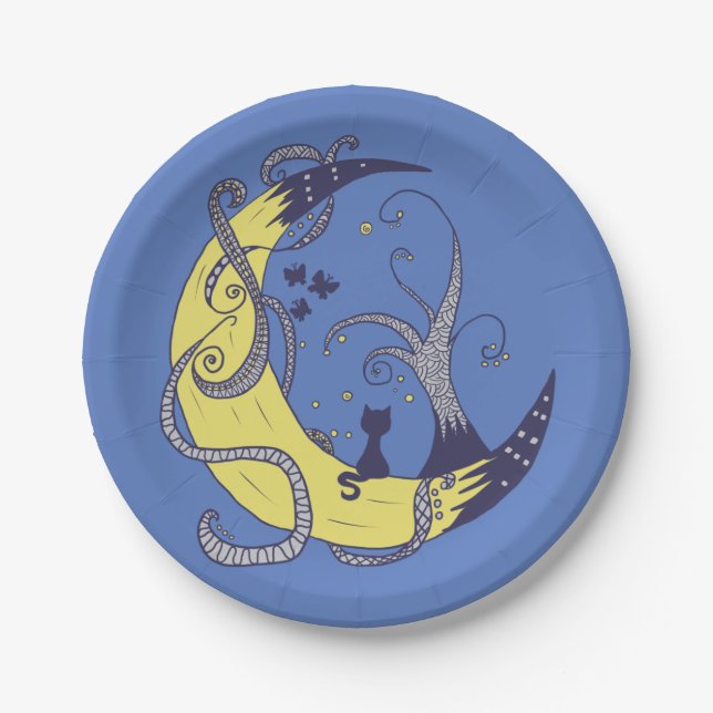 Plato De Papel Katze im Mond  (Anverso)