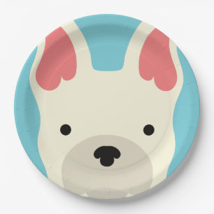 Plato De Papel Kawaii Cute Perro Cachorro.