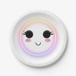 Plato De Papel Kawaii Cute Smile Paper Plate